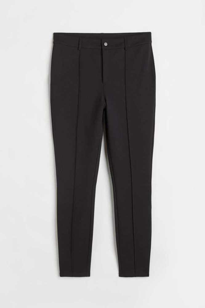 H&M Crease-front Leggings Übergröße Damen Schwarz | 6309-WMDIQ