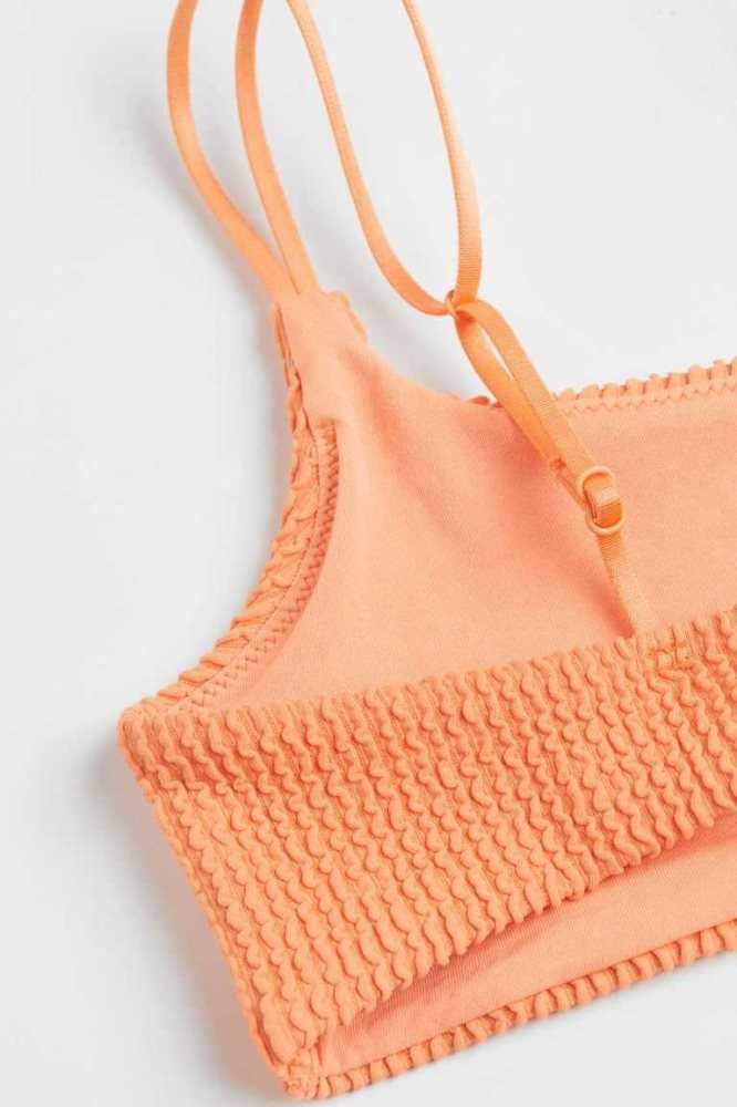 H&M Crinkled Bikini Bademode Kinder Rosa | 8569-MBXDJ