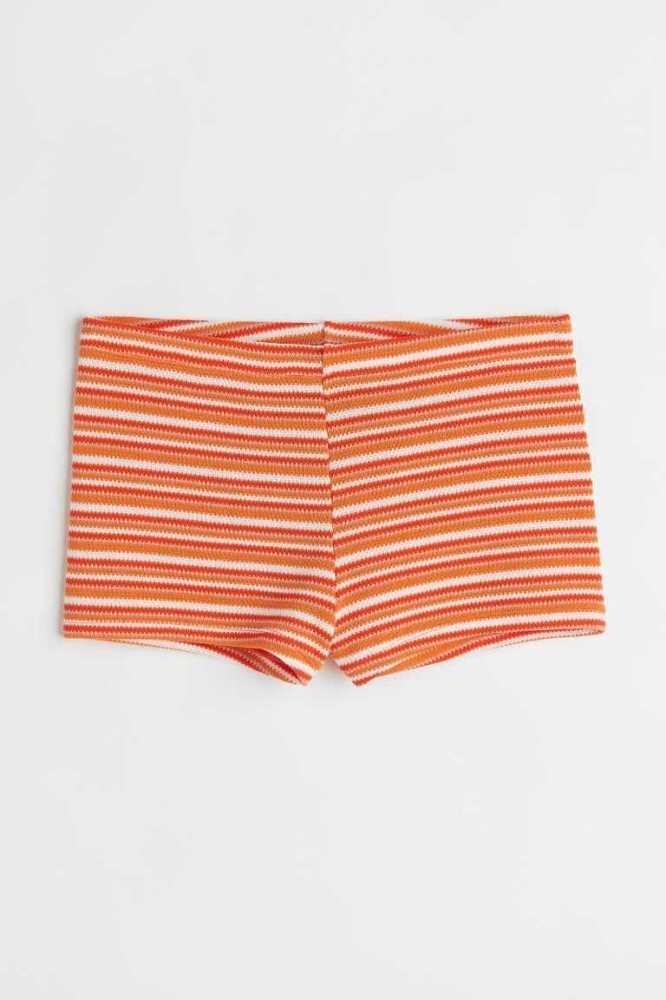 H&M Crochet-look Kurze Hose Damen Orange | 9870-JIAMX