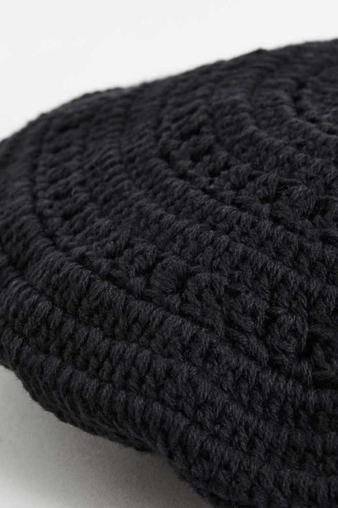 H&M Crochet-look beret Ausrüstungen Damen Schwarz | 6095-WUNHZ