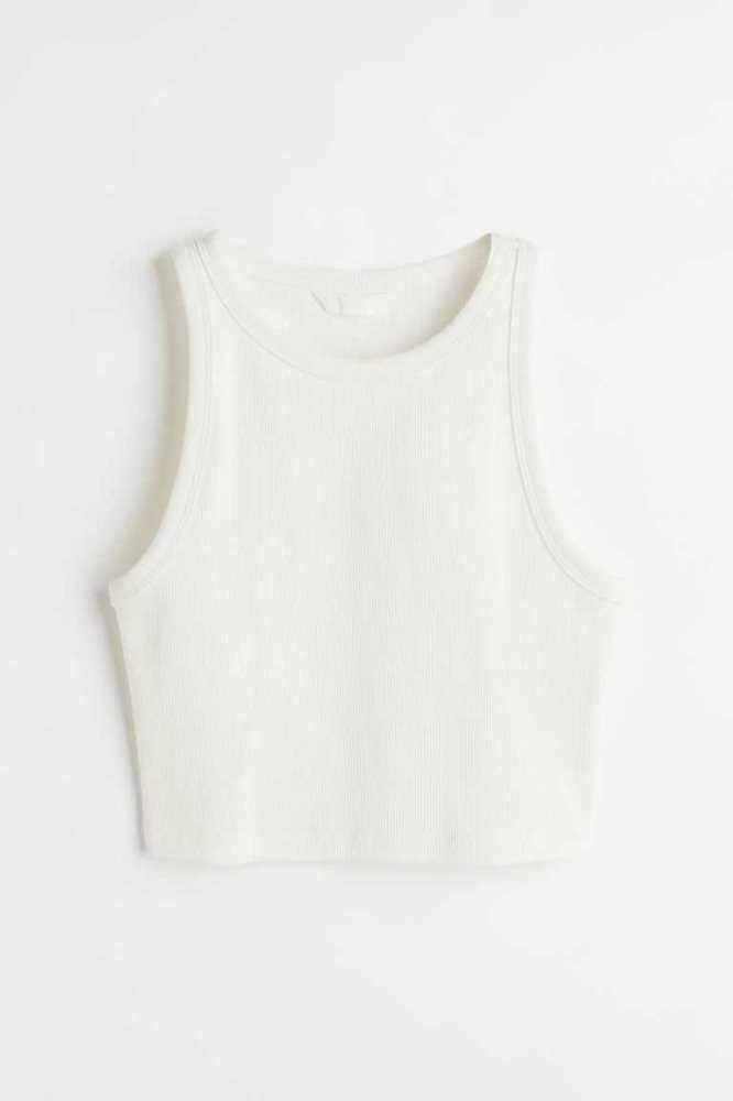 H&M Crop Tank Oberteile Damen Aprikose | 5439-KOJCT