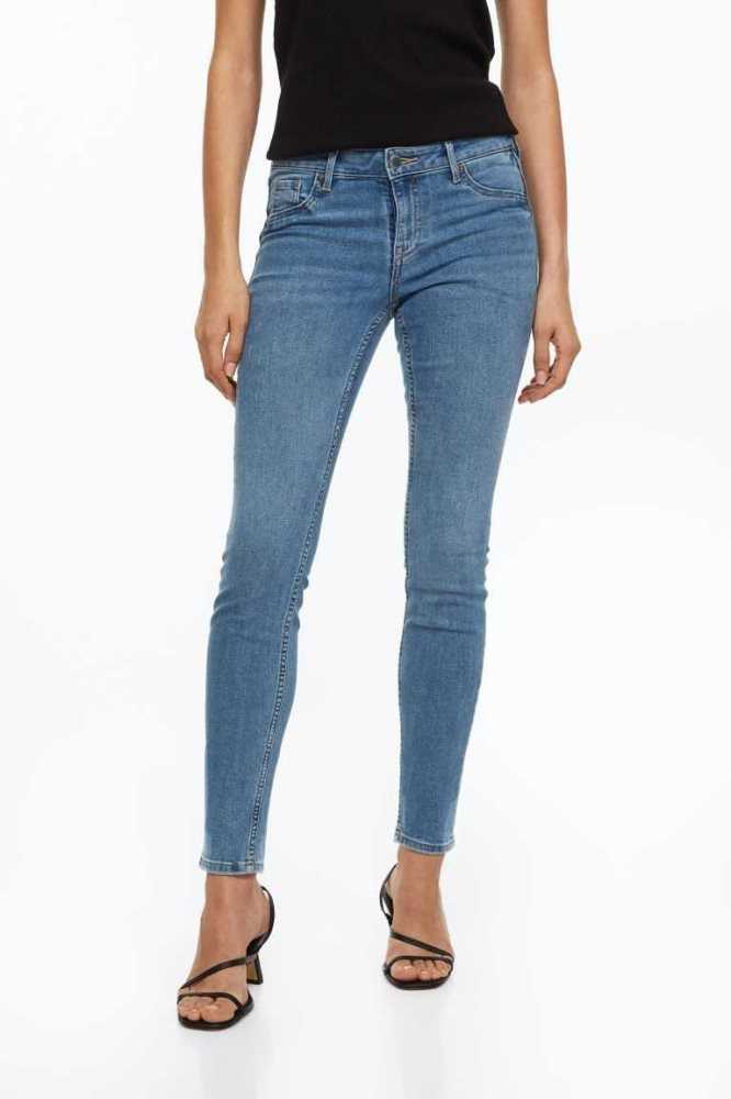 H&M Curvy Low Jeggings Jeans Damen Blau | 7813-QCJNT