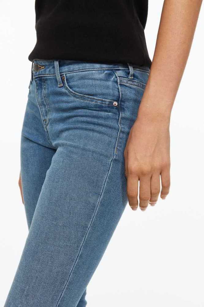 H&M Curvy Low Jeggings Jeans Damen Blau | 7813-QCJNT