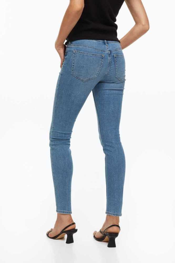 H&M Curvy Low Jeggings Jeans Damen Blau | 7813-QCJNT