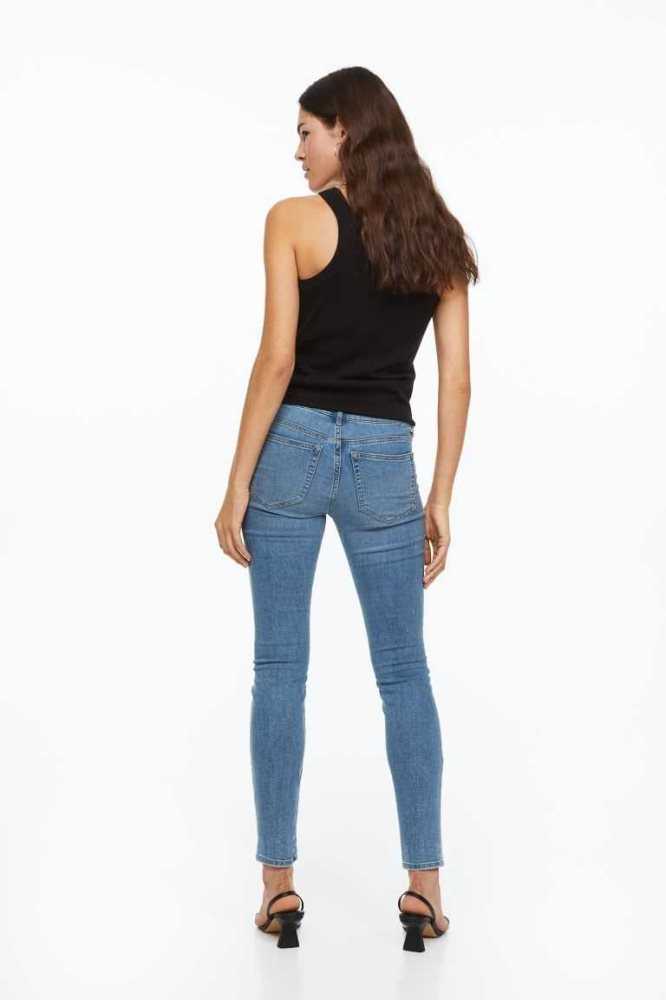 H&M Curvy Low Jeggings Jeans Damen Blau | 7813-QCJNT