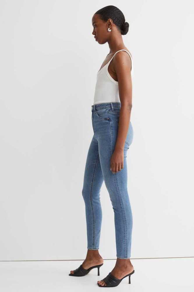 H&M Curvy Ultra High Jeggings Hose Damen Blau | 8603-NUJZM