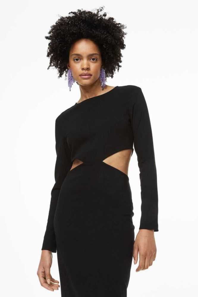 H&M Cut-out Bodycon Kleider Damen Grün | 9203-FPKOU