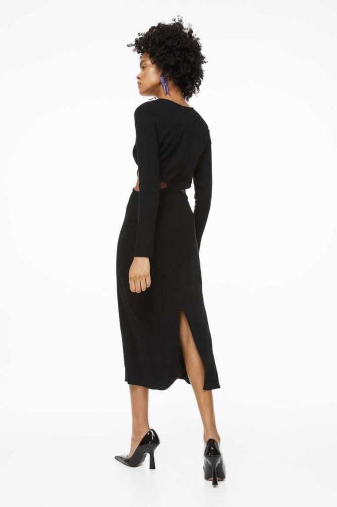 H&M Cut-out Bodycon Kleider Damen Grün | 9203-FPKOU