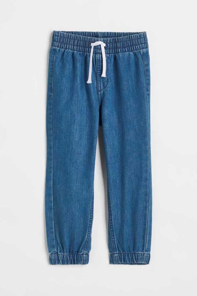 H&M Denim Jogginghose Kinder Blau | 5123-CIHQN