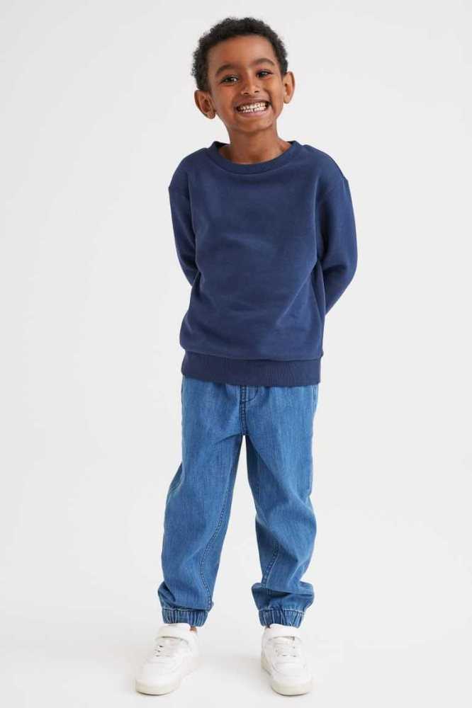 H&M Denim Jogginghose Kinder Dunkelblau | 3698-OXHTJ