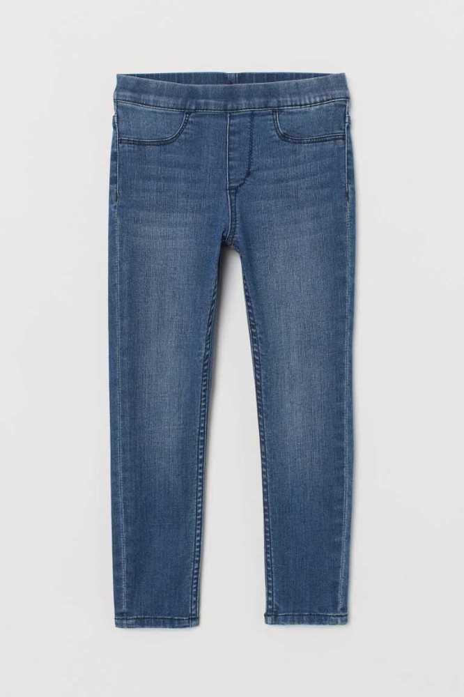 H&M Denim Leggings Kinder Blau | 7658-RGTSD