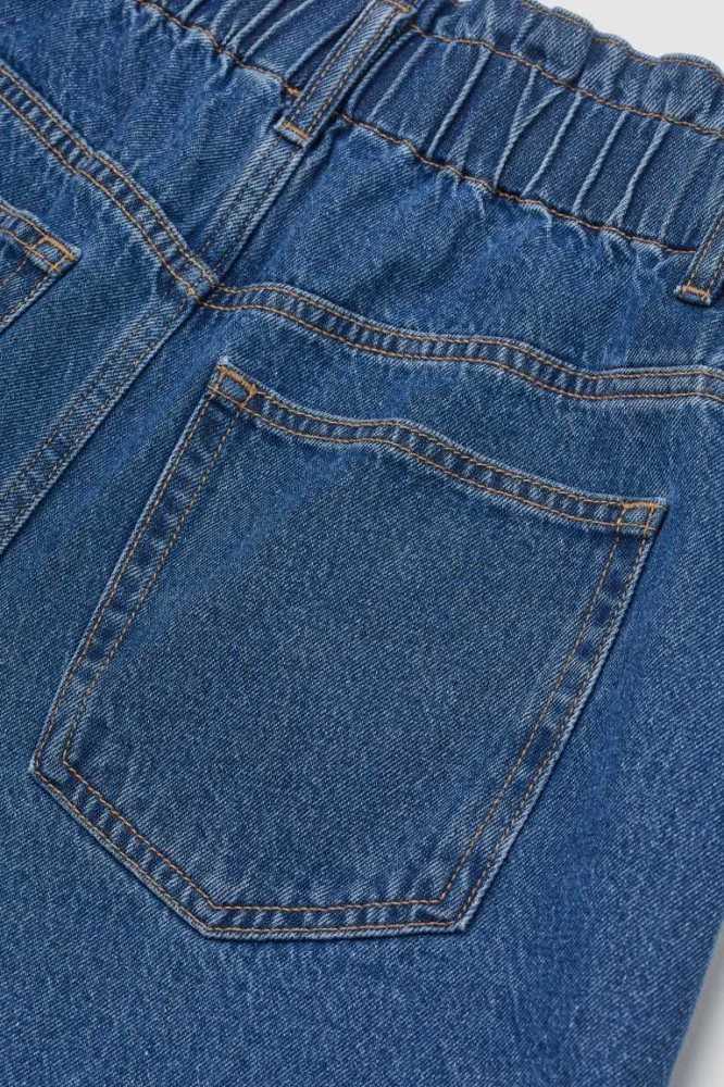 H&M Denim Paper-bag Kurze Hose Damen Blau | 9058-HYBUC