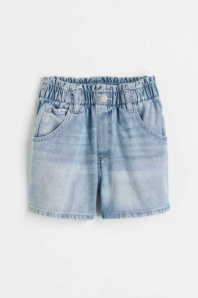 H&M Denim Paper-bag Kurze Hose Kinder Blau | 9857-FIMWZ