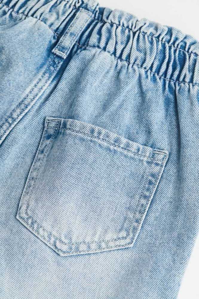 H&M Denim Paper-bag Kurze Hose Kinder Blau | 9857-FIMWZ