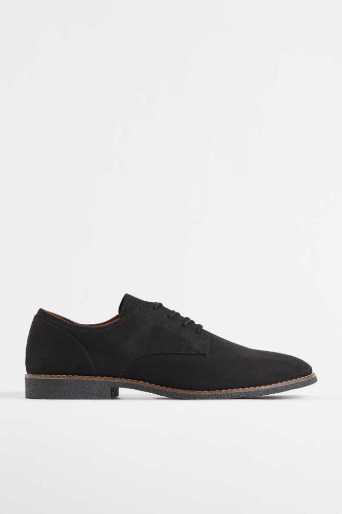 H&M Derby Schuhe Herren Schwarz | 4621-XOMCY