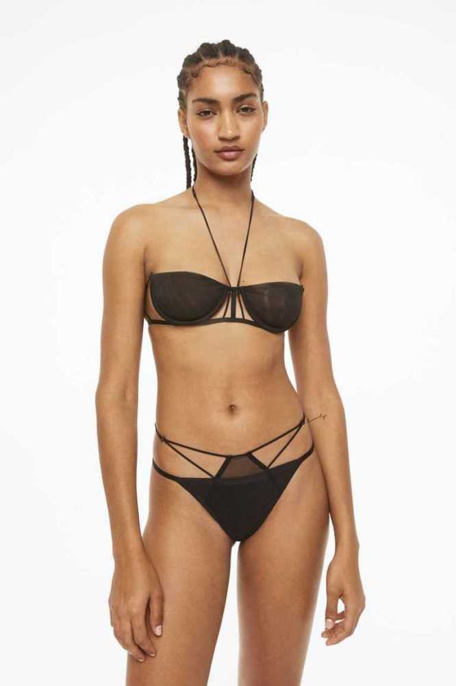 H&M Double-layered Mesh Briefs Unterwäsche Damen Fuchsie | 3208-NXIDF