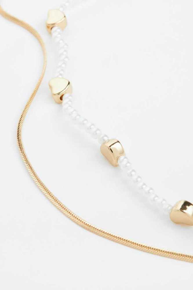 H&M Double-strandBeads Ketten Damen Gold | 4812-PQRNE