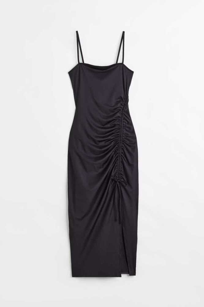 H&M Drawstring-detail Bodycon Kleider Damen Silber | 2365-UTPAK