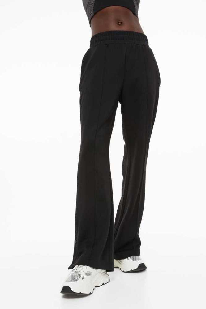 H&M DryMove Flared trousers Sportbekleidung Damen Schwarz | 2580-GRTKZ