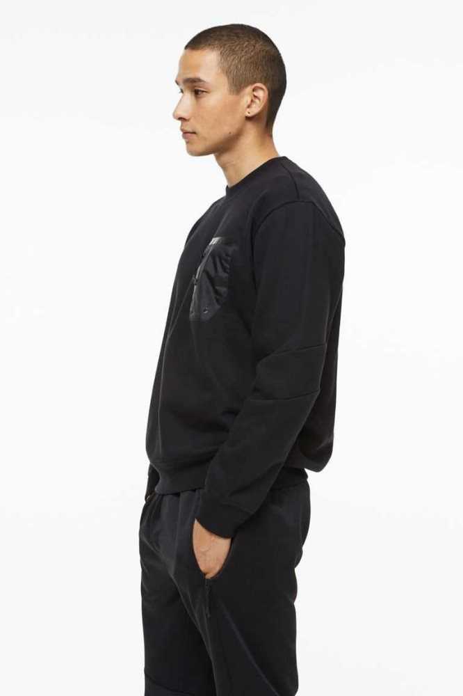 H&M DryMove Oversized Sportbekleidung Herren Schwarz | 9503-NDIMK