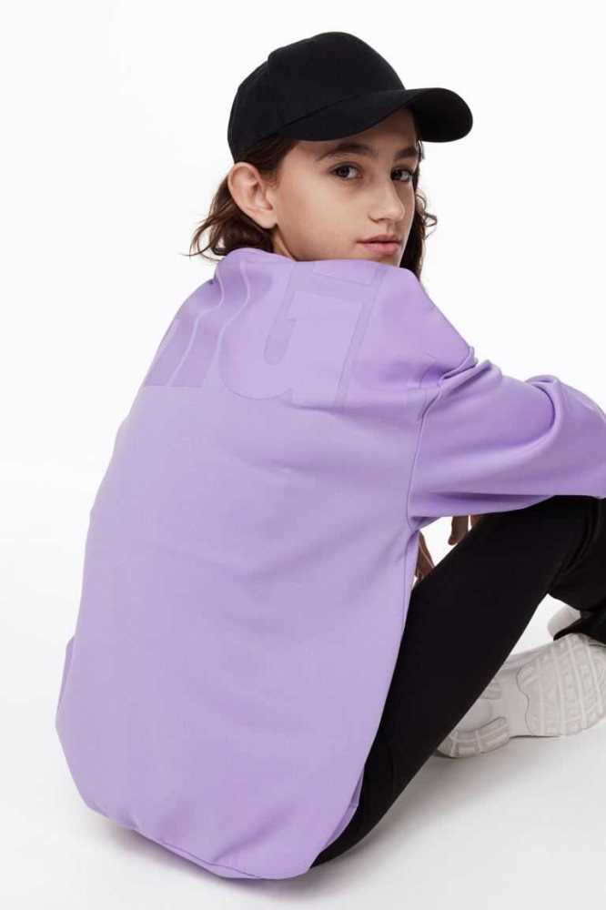 H&M DryMove Oversized Sportbekleidung Kinder Helllila | 6907-HXSPU