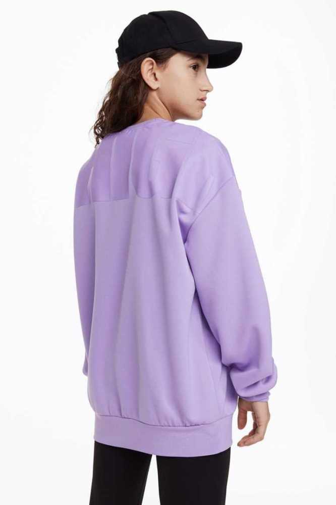 H&M DryMove Oversized Sportbekleidung Kinder Helllila | 6907-HXSPU