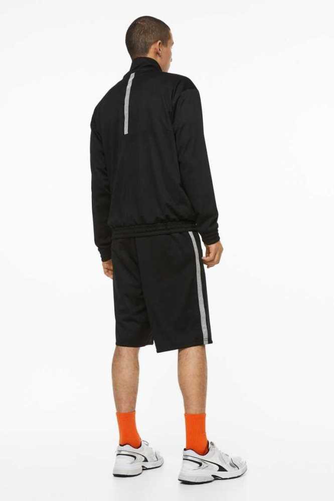 H&M DryMove Reversible sports Kurze Hose Herren Schwarz | 9478-PKZCR