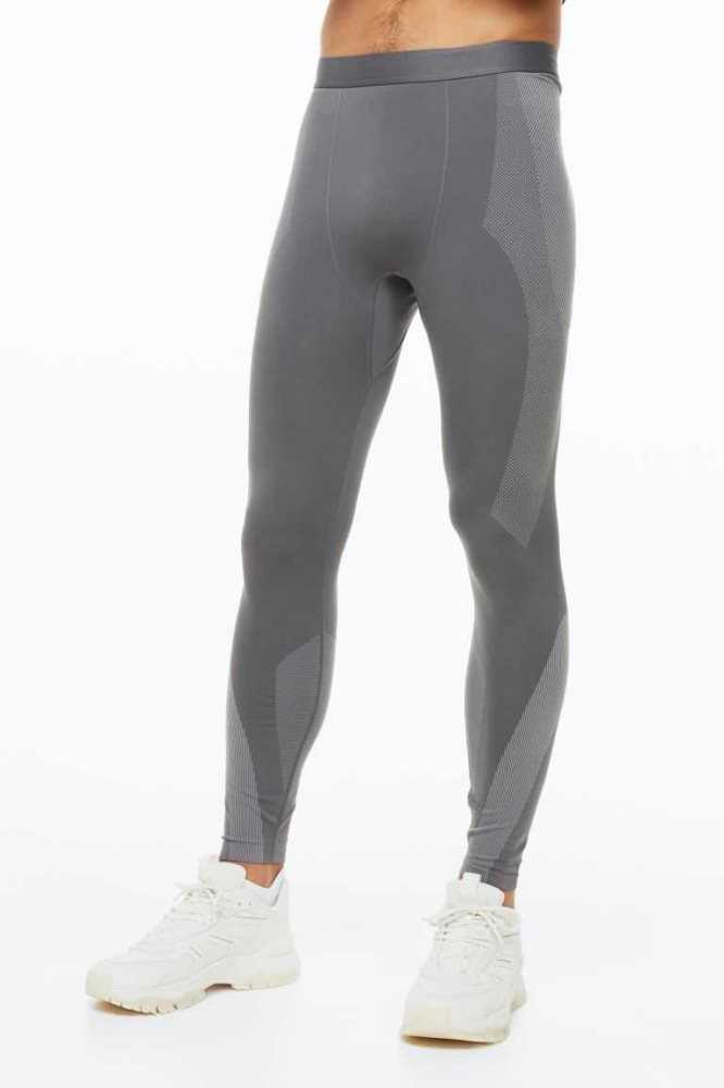 H&M DryMove Seamless Sportbekleidung Herren Grau | 8497-DSLZJ