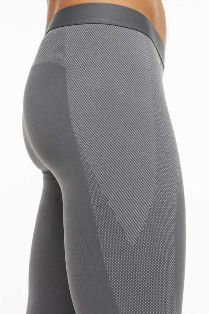 H&M DryMove Seamless Sportbekleidung Herren Grau | 8497-DSLZJ