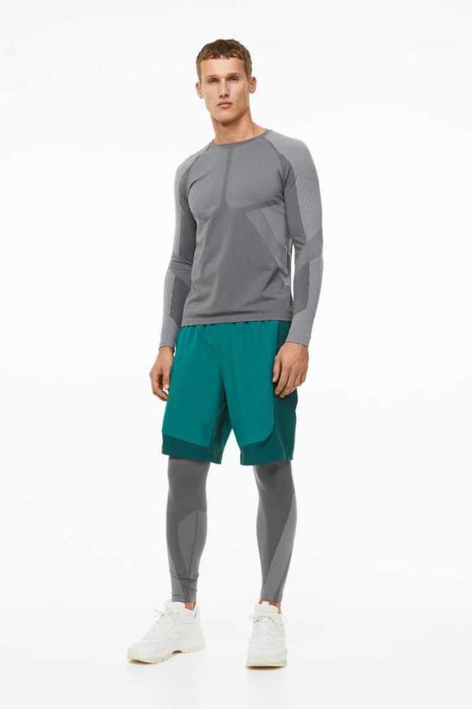 H&M DryMove Seamless Sportbekleidung Herren Grau | 8497-DSLZJ