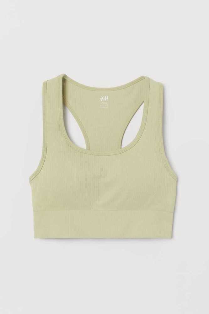 H&M DryMove Seamless Sports bra Unterwäsche Damen Schwarz | 1398-USYBJ