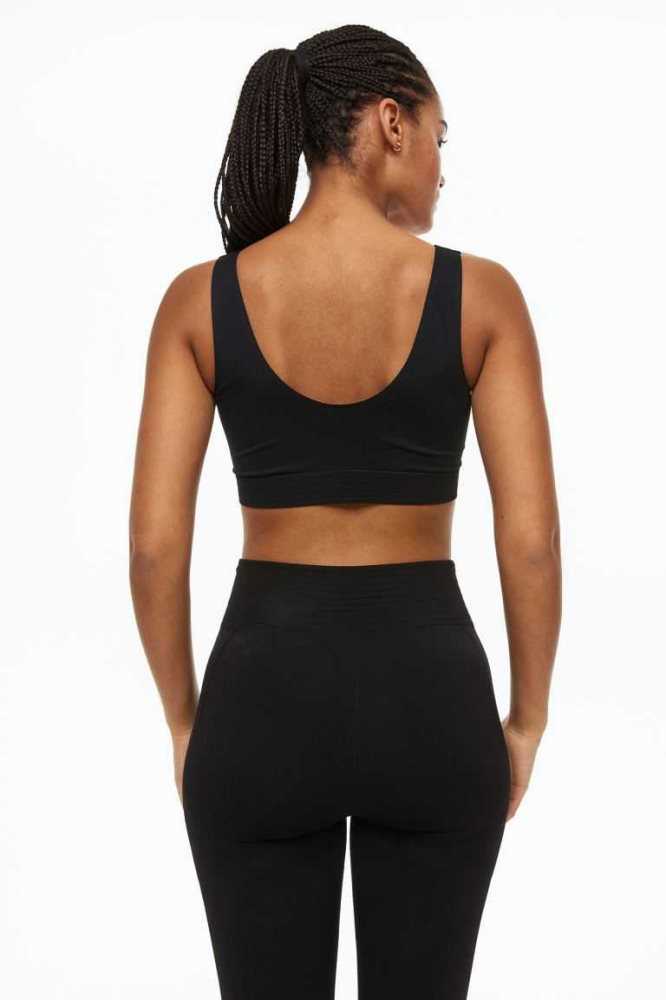 H&M DryMove Seamless Sports bra Unterwäsche Damen Hellblau | 2168-CRKIS