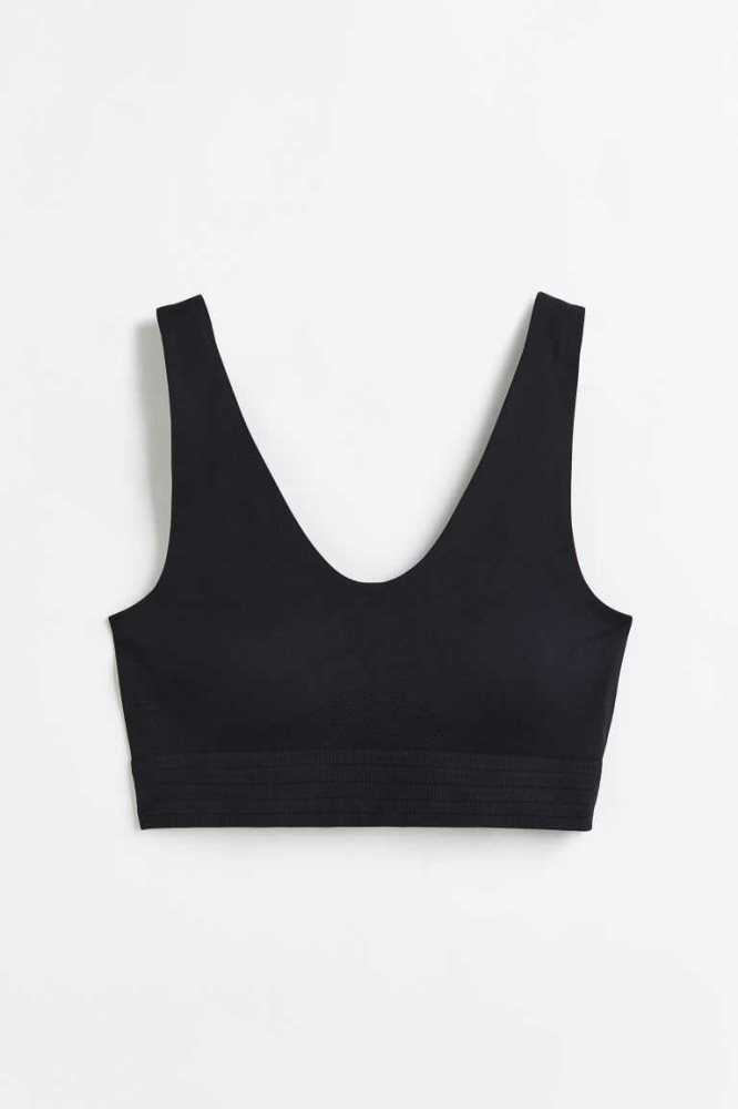 H&M DryMove Seamless Sports bra Unterwäsche Damen Hellblau | 2168-CRKIS