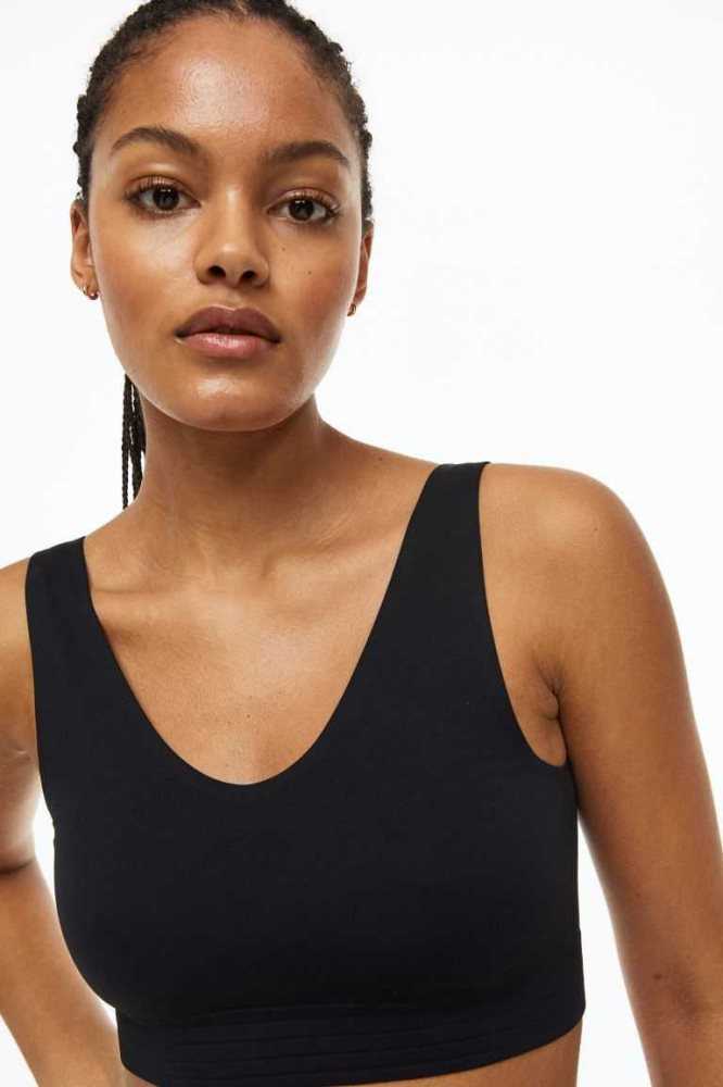 H&M DryMove Seamless Sports bra Unterwäsche Damen Weiß | 6018-CEQPG