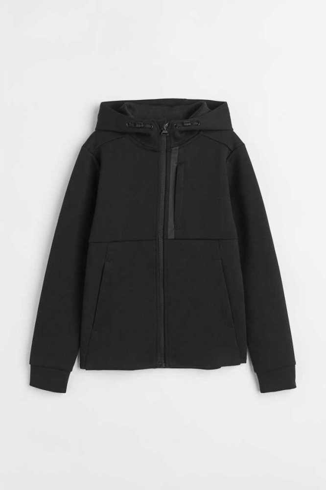 H&M DryMove Track jacket Sportbekleidung Kinder Schwarz | 0721-ILHPD