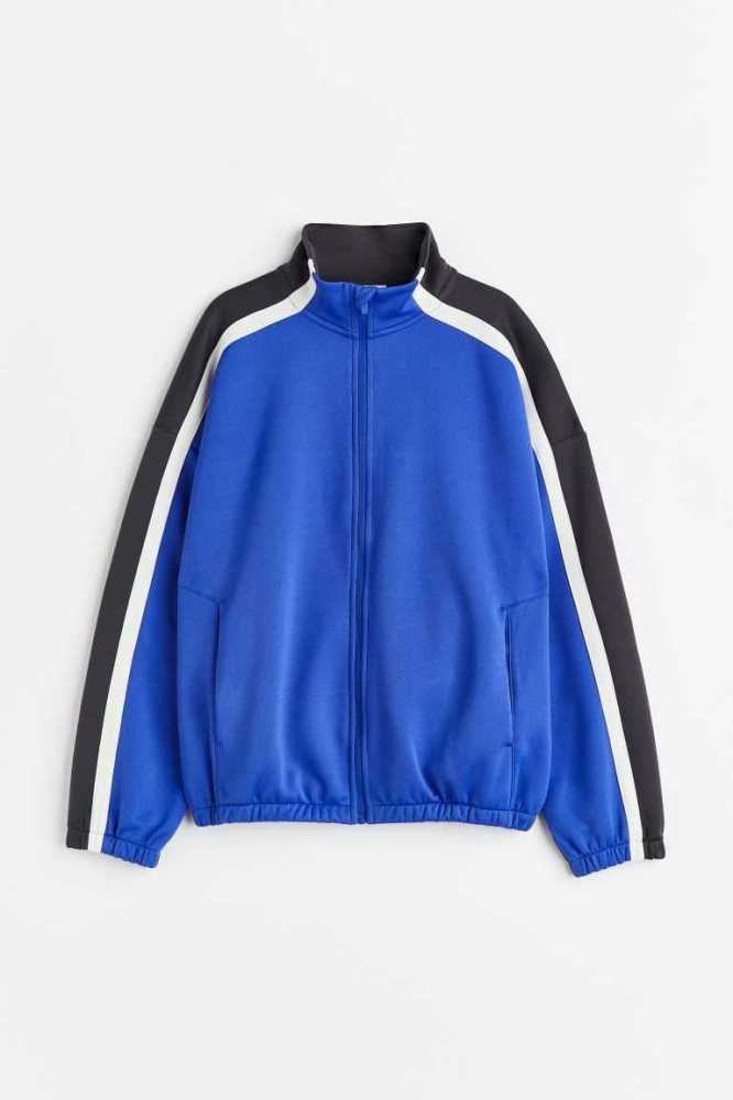 H&M DryMove Track jacket Sportbekleidung Kinder Blau | 3087-KEBMS