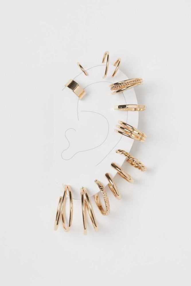 H&M Ear Cuffs Ohrringe Damen Gold | 4370-PIZYH