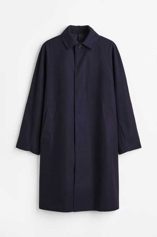 H&M Essentials No 14: THE CARCOAT Jacke Herren Navy Blau | 7259-CFRIG