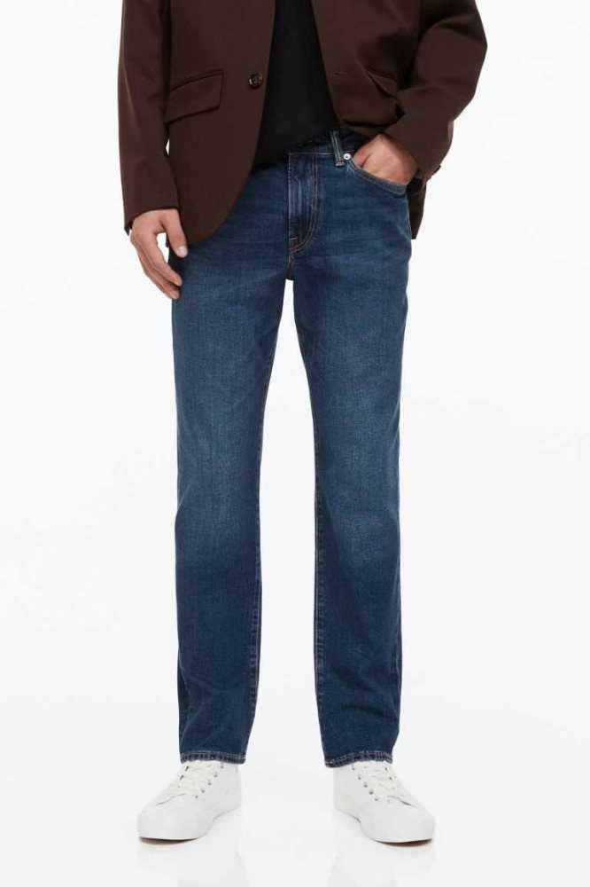 H&M Essentials No 2: THE Jeans Herren Blau Grau | 6013-LKYSD