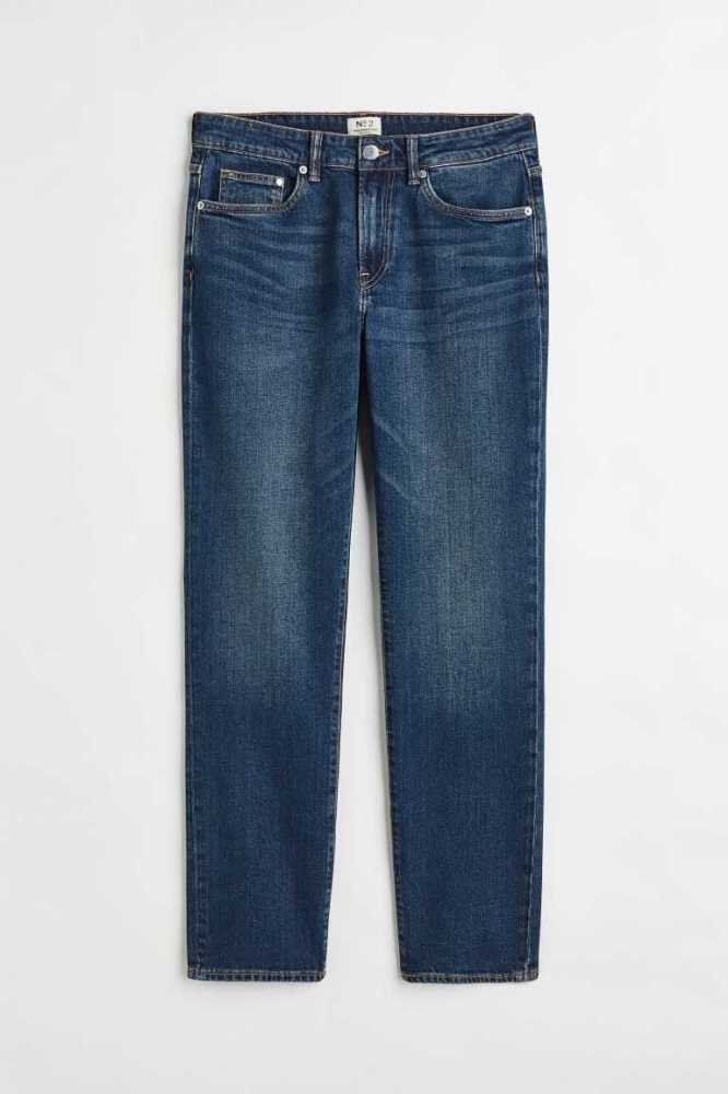 H&M Essentials No 2: THE Jeans Herren Blau Grau | 6013-LKYSD