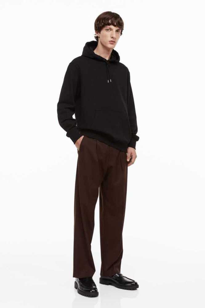 H&M Essentials No 3: THE Hoodie Herren Schwarz | 3497-UNKPI