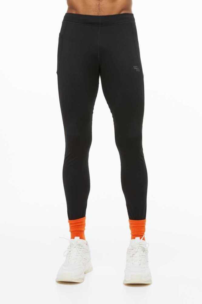 H&M Fast-drying Lauf Sportbekleidung Herren Schwarz | 0867-EBJUR