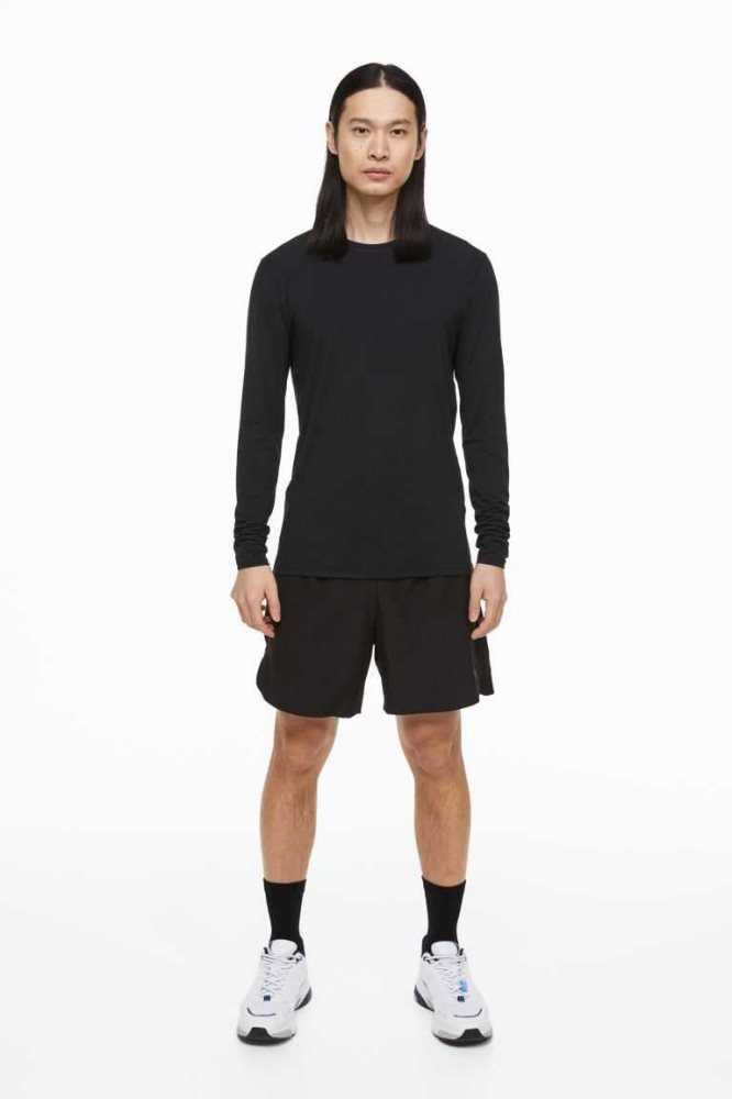 H&M Fast-drying Sportbekleidung Herren Schwarz | 2891-NWUAK