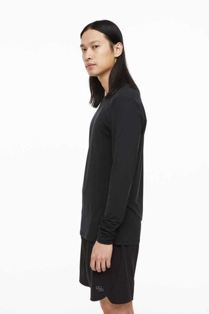 H&M Fast-drying Sportbekleidung Herren Schwarz | 2891-NWUAK