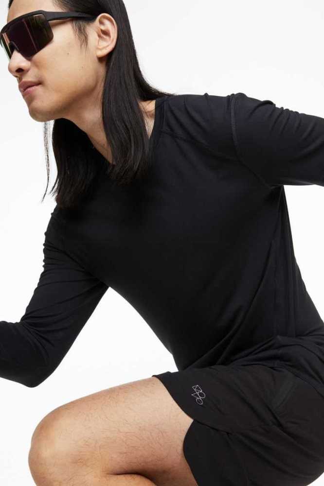 H&M Fast-drying Sportbekleidung Herren Schwarz | 2891-NWUAK