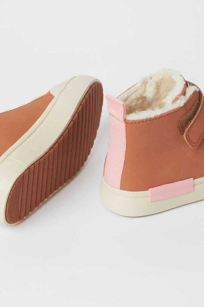 H&M Faux Shearling-lined High Kinder Rosa | 4561-NPELD