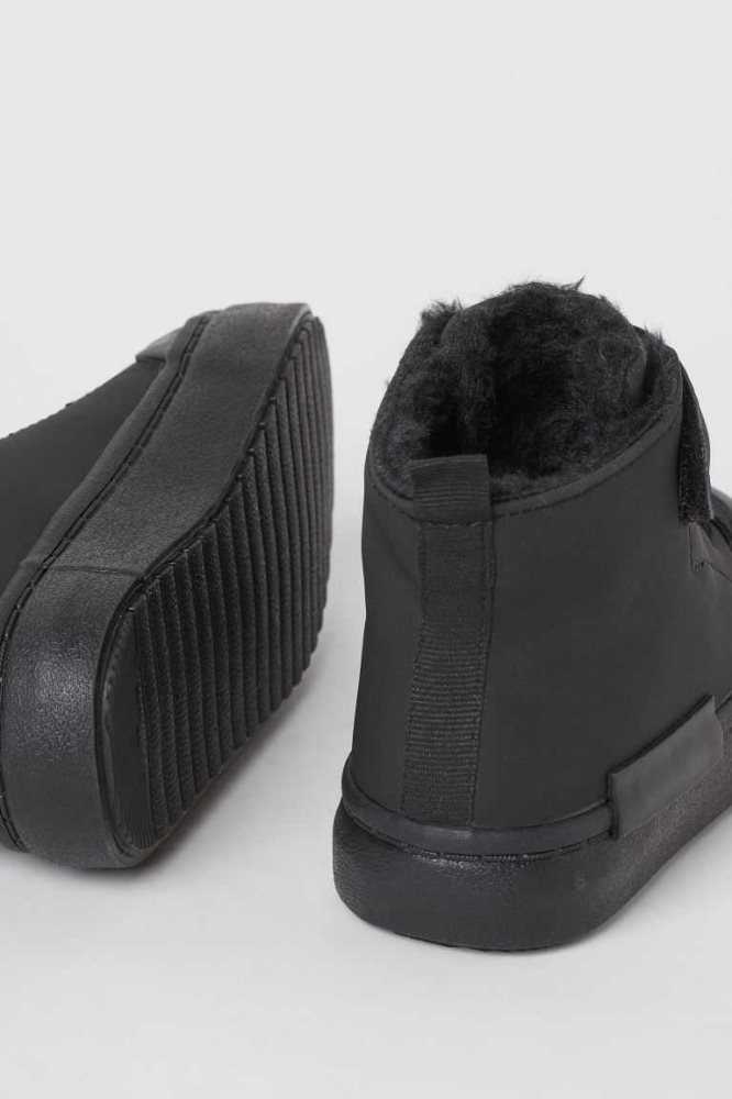 H&M Faux Shearling-lined High Kinder Schwarz | 5947-JZUPF