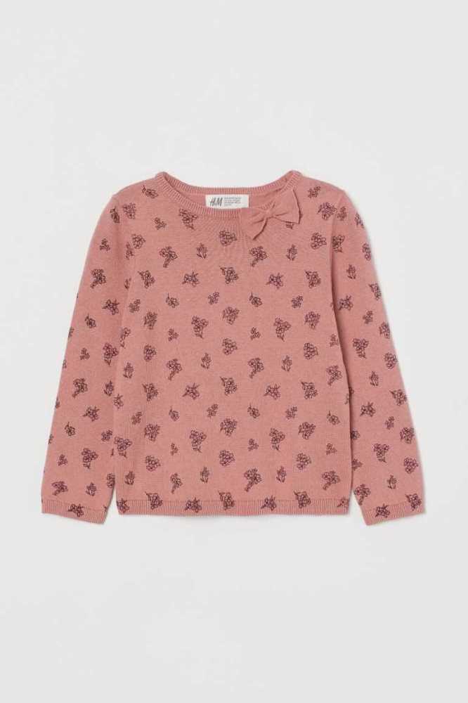 H&M Fine-knit Baumwoll Pullover Kinder Grün | 0581-OSMXY