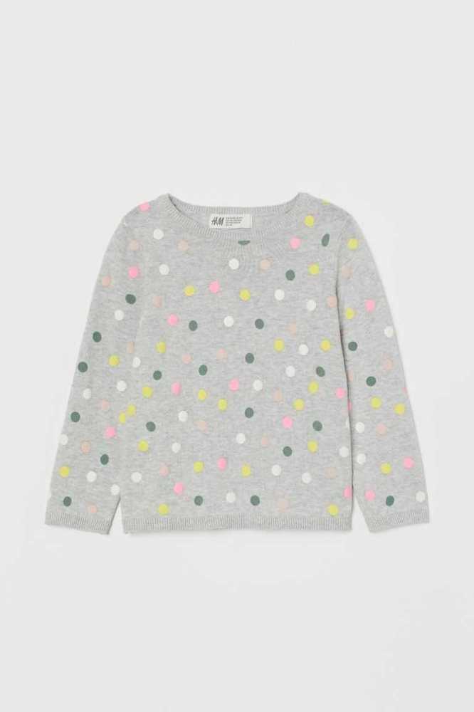 H&M Fine-knit Baumwoll Pullover Kinder Rosa | 2180-RCNTK