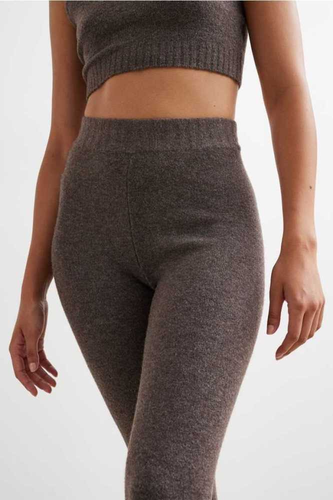 H&M Fine-knit Leggings Loungewear Damen Dunkelbraun | 7038-CMPXZ